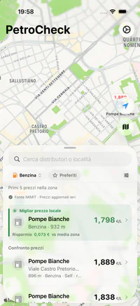 PetroCheck fuel prices on iPhone