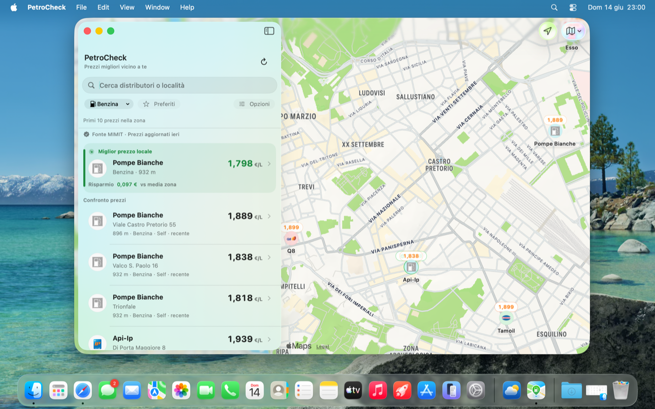 PetroCheck running on Mac